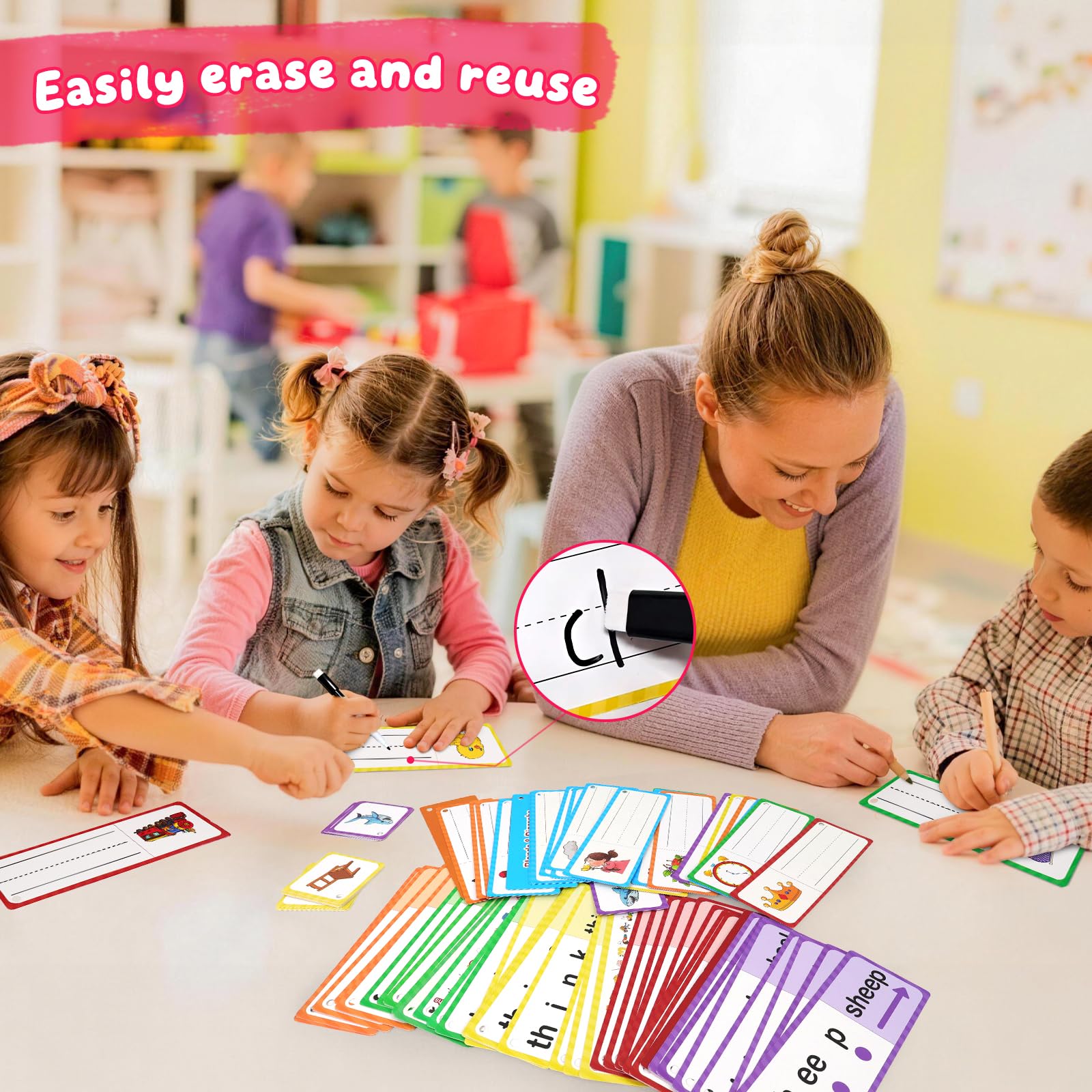 LilLaufy Phonics Flash Cards – Blends, Digraphs & Sight Word Games for Toddlers