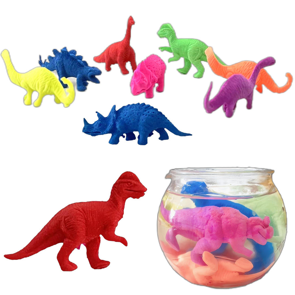LilyBeauty Water Growing Dinosaurs - 50 Pack | Individually Wrapped Expandable Toy Dinosaurs for Party Favors