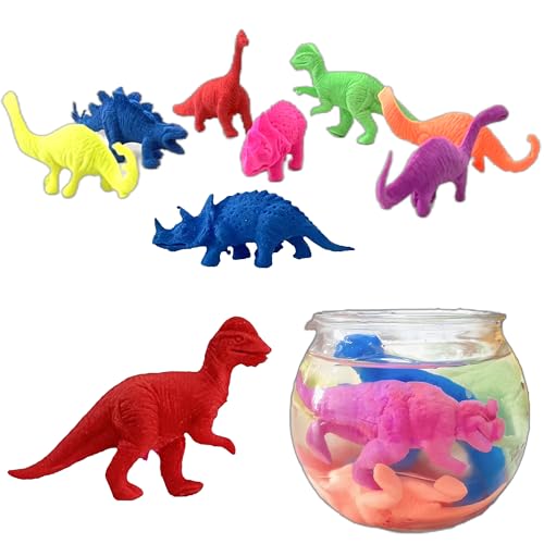LilyBeauty Water Growing Dinosaurs - 50 Pack | Individually Wrapped Expandable Toy Dinosaurs for Party Favors