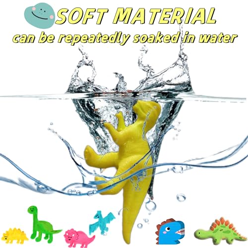 LilyBeauty Water Growing Dinosaurs - 50 Pack | Individually Wrapped Expandable Toy Dinosaurs for Party Favors