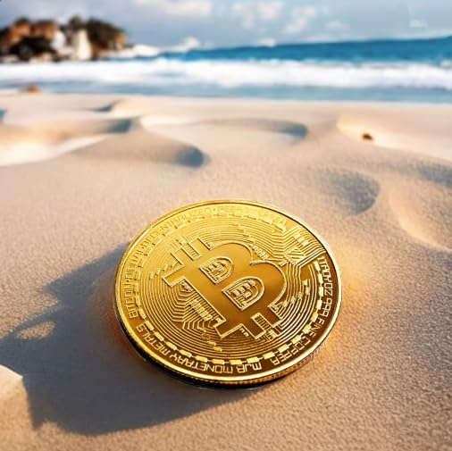 Limited Edition Commemorative Bitcoin Coin – Zinc Alloy Token with Acrylic Display Case – Novelty Collectible for Crypto Enthusiasts