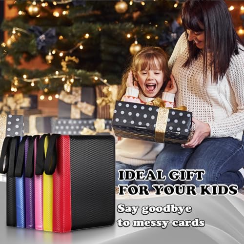 LIMSTDIC 720-Pocket Card Binder – 40 Double-Sided Pages, Zippered PU Album for TCG, MTG, Sports & Collectible Cards (Black)