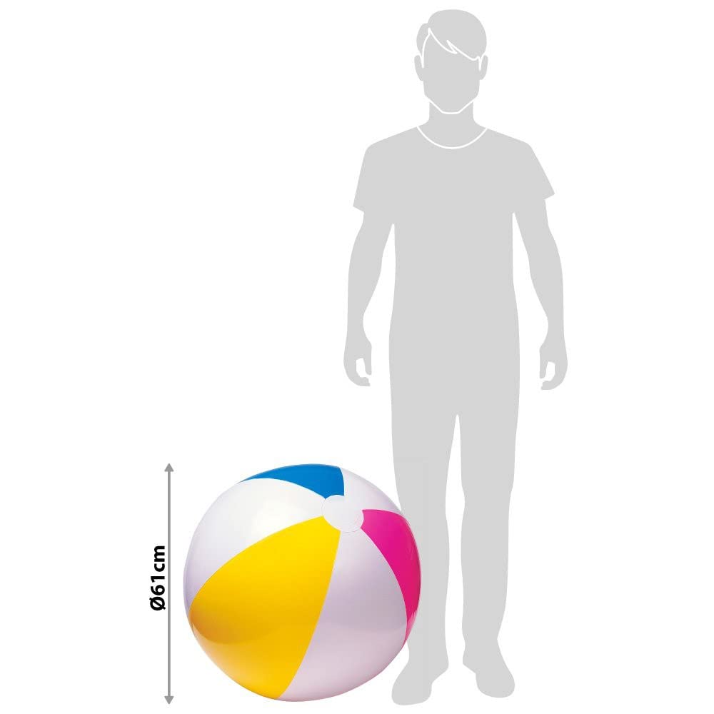 LINE42 Beach Ball Set of 3 – Jumbo 42-Inch & Two 24-Inch Pastel Beach Balls