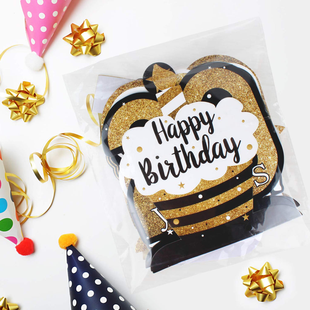 LINGTEER Gold 75th Birthday Centerpieces - 8 Honeycomb Table Decorations with Easy Assembly