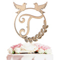 LINGTEER Wooden Letter T Cake Topper – 5.5 x 6.5 Inches for Birthday, Wedding, Anniversary Parties