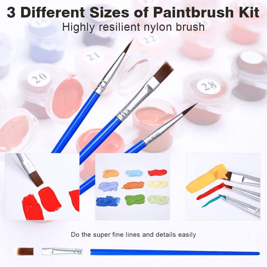 Linkmonde Paint by Numbers Kit – Colorful Cute Cat, 16x20 Inch DIY Canvas for Teens and Beginners