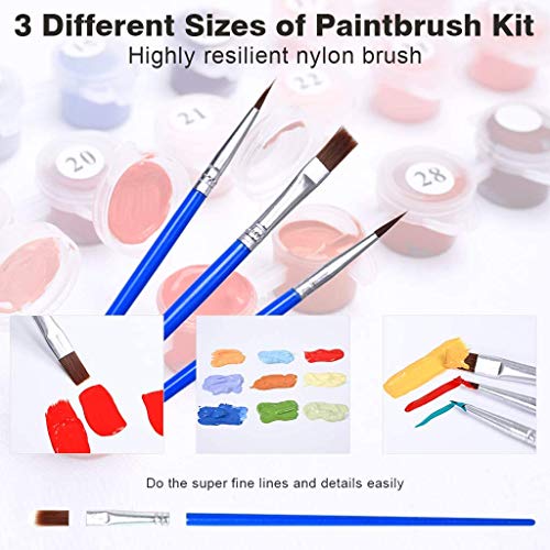 Linkmonde Paint by Numbers Kit – Colorful Cute Cat, 16x20 Inch DIY Canvas for Teens and Beginners