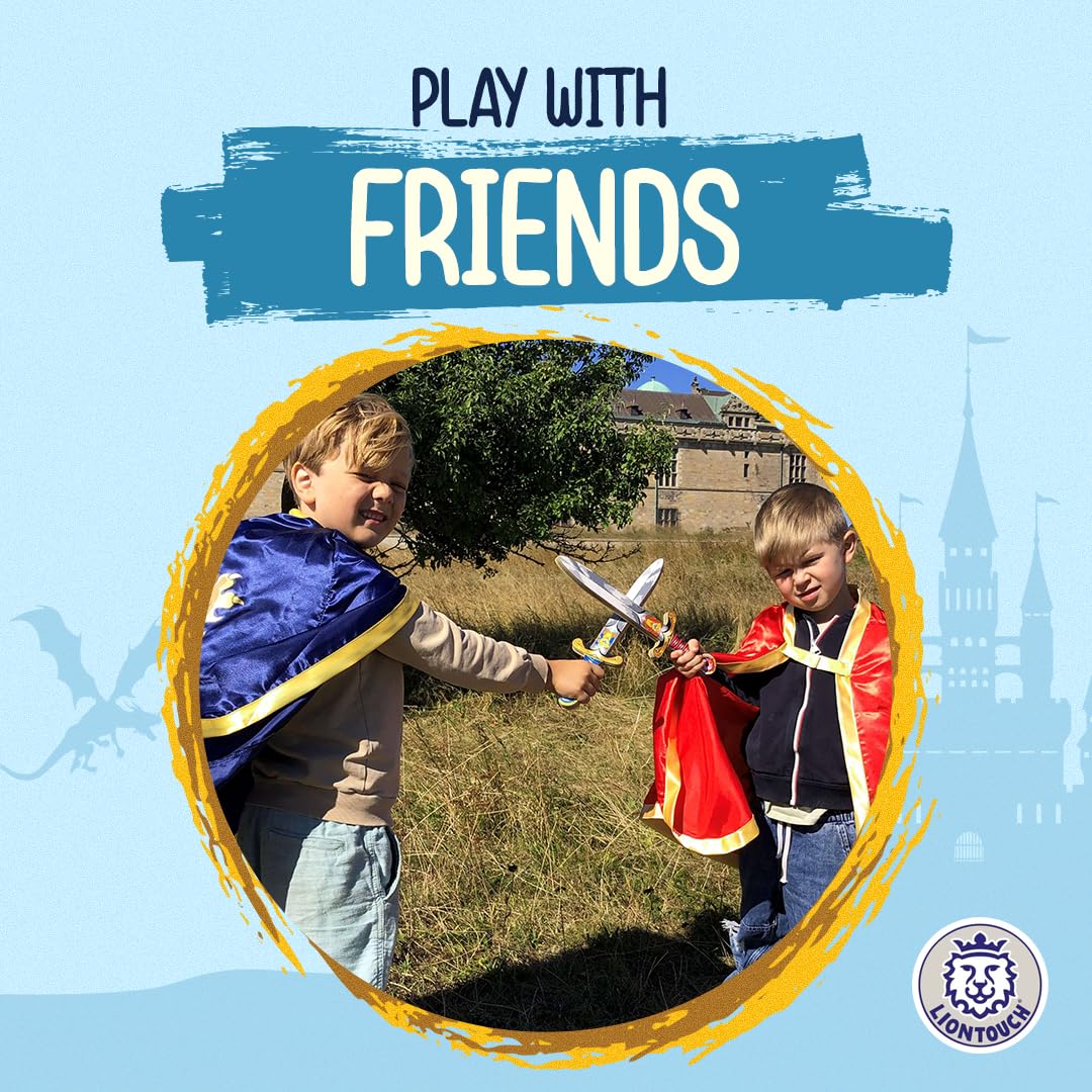 Liontouch Mini Lion Foam Sword – Blue Foam Dagger for Toddler Boys Ages 3-6, 13.8 Inches, Safe Pretend Play Knight Accessory