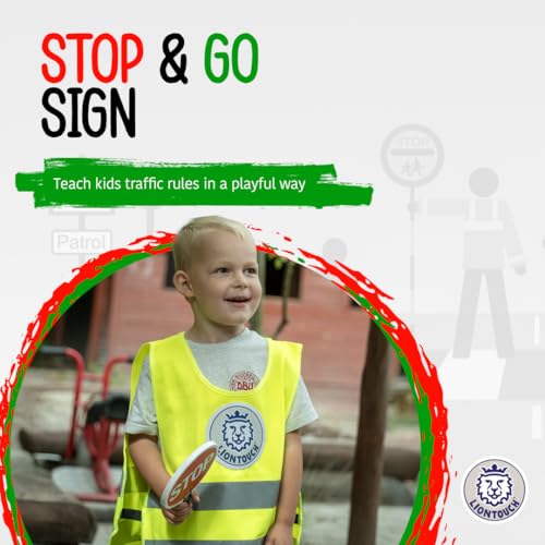 Liontouch Stop & Go Sign - Reversible Foam Traffic Safety Toy for Toddlers