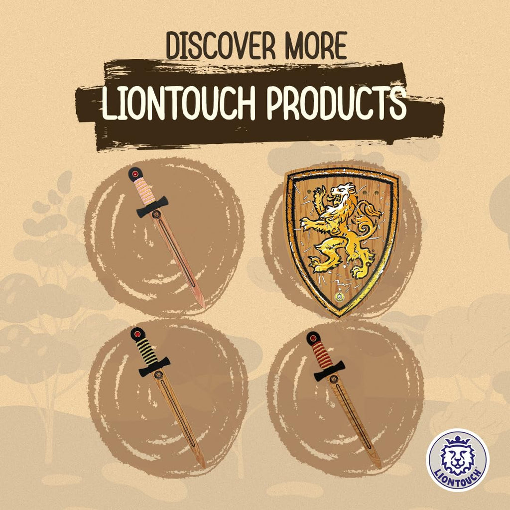 Liontouch WoodyLion Foam Sword – Gold/Black Small Toy Dagger for Kids Ages 3-6