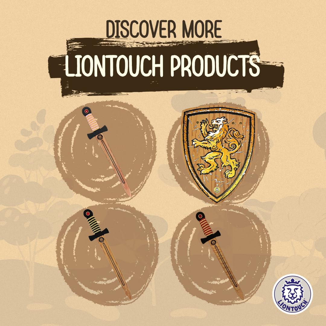 Liontouch WoodyLion Foam Sword – Gold/Black Small Toy Dagger for Kids Ages 3-6