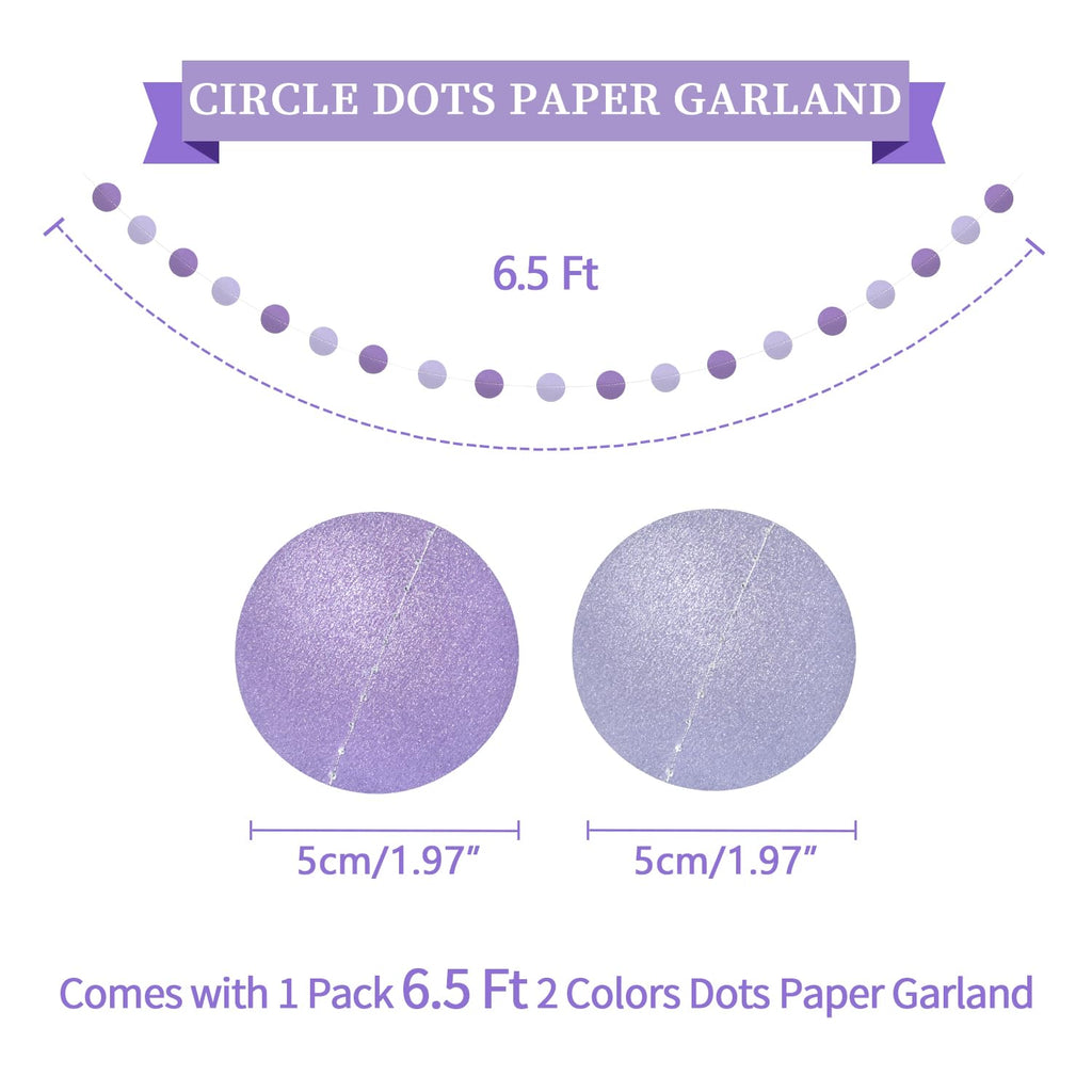 LITAUS Purple Birthday Decorations Kit – 16-Piece Set with Pre-Strung Banner, Honeycomb Balls, Garland & Swirls