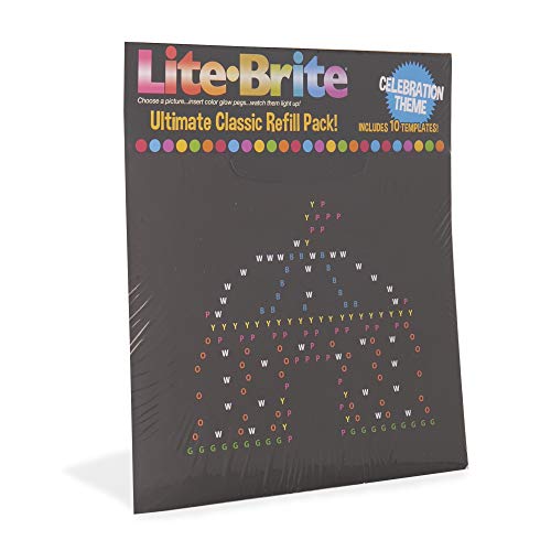Lite Brite Ultimate Classic Refill Pack – 10 Celebration Templates (Amazon Exclusive)