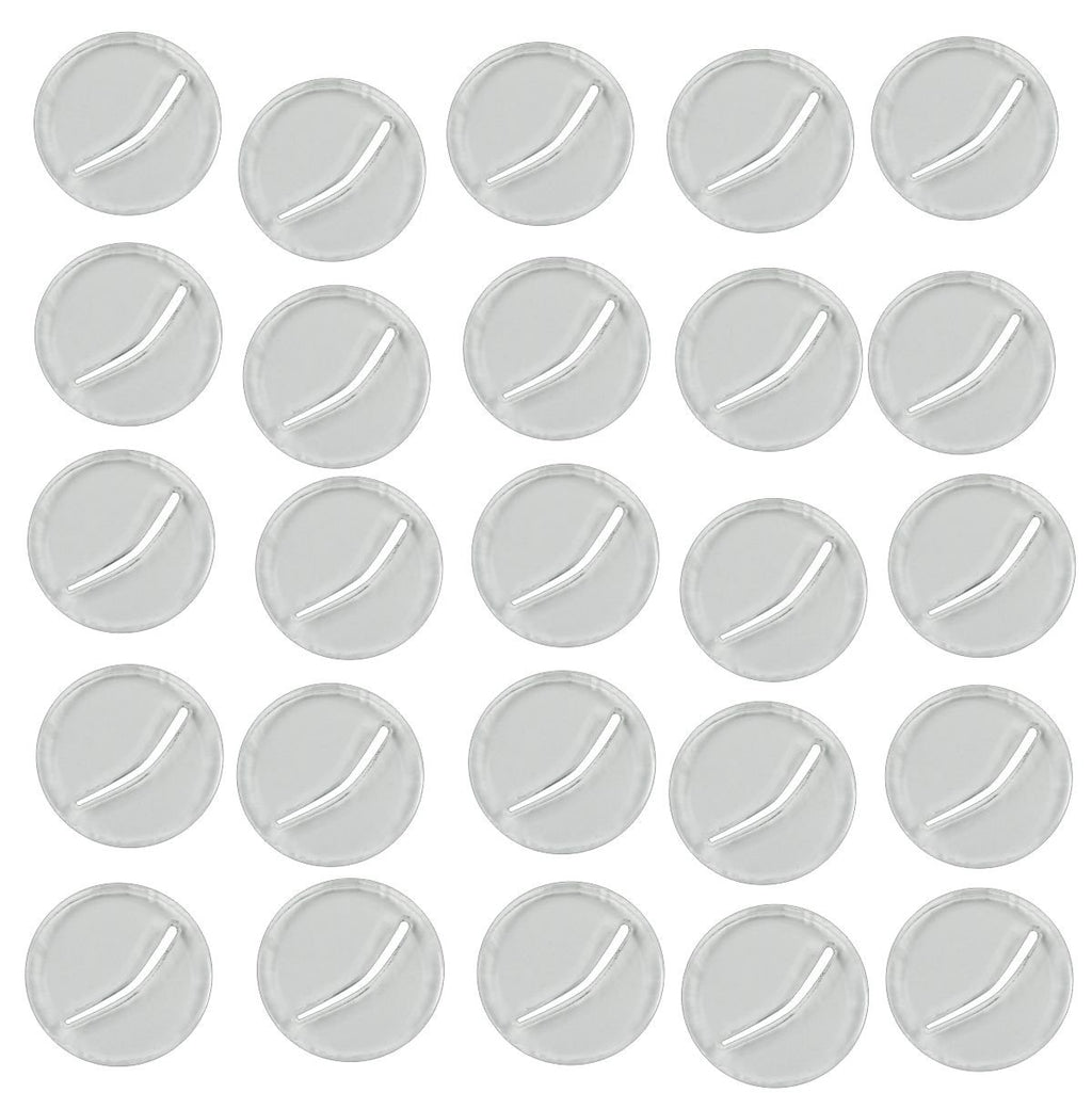 LITKO 20mm Clear Acrylic Round Bases for Paper Miniatures – Curved Slot, Set of 25 (3mm Thick)