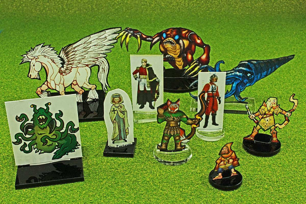 LITKO 25mm Round Black Acrylic Paper Miniature Bases | Curved Slot, 3mm Thick, Set of 25 | Compatible with D&D & Pathfinder
