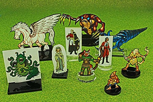 LITKO 25mm Round Black Acrylic Paper Miniature Bases | Curved Slot, 3mm Thick, Set of 25 | Compatible with D&D & Pathfinder
