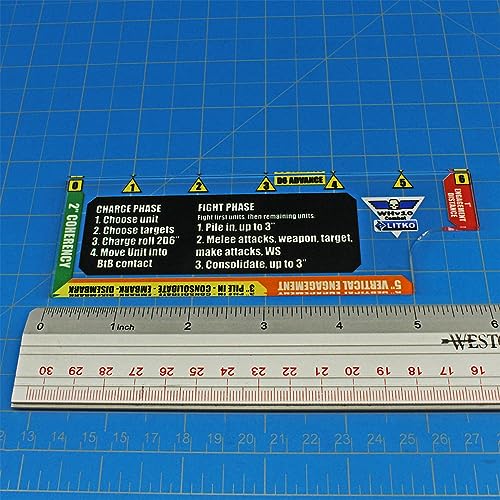 LITKO 6-Inch Combat Gauge – Clear Acrylic Warhammer 40k 10th Edition Measuring Tool