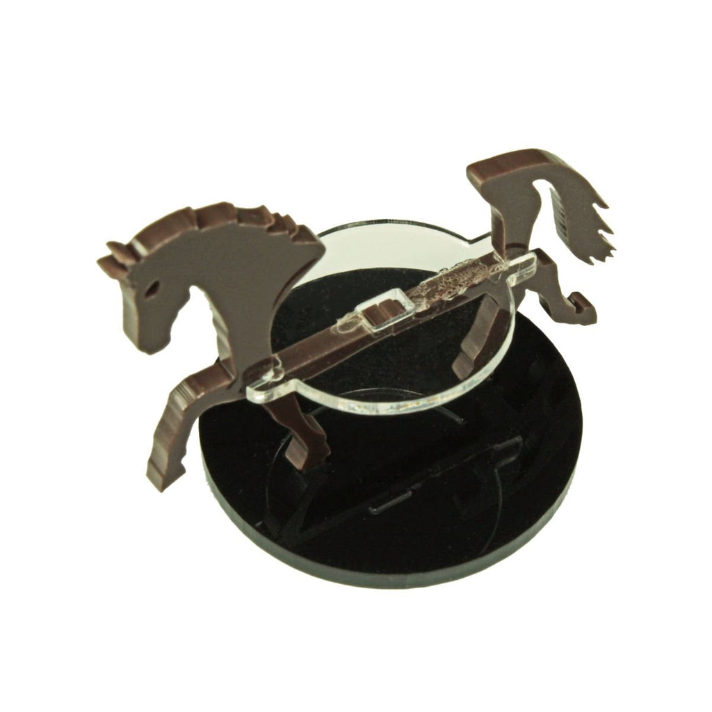 LITKO Brown Horse Mount for RPGs - 40mm Round Base - Compatible with D&D and Pathfinder