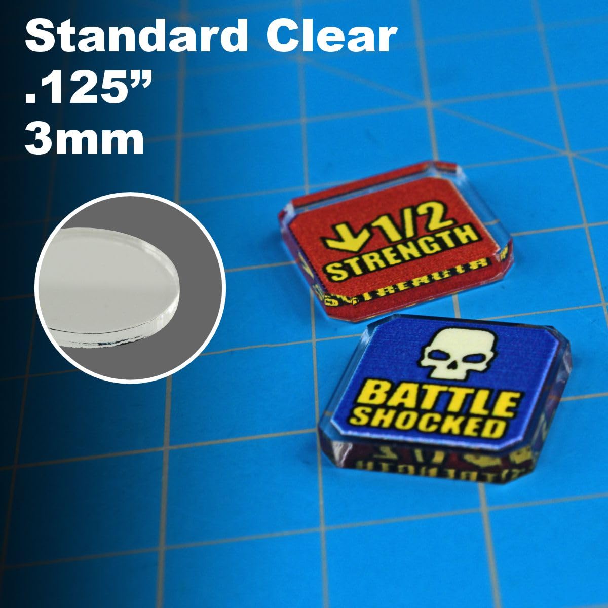 LITKO Upgrade Tokens for Warhammer 40k 10th Edition – Half-Strength, Battle Shocked, Modifier & Movement Tokens