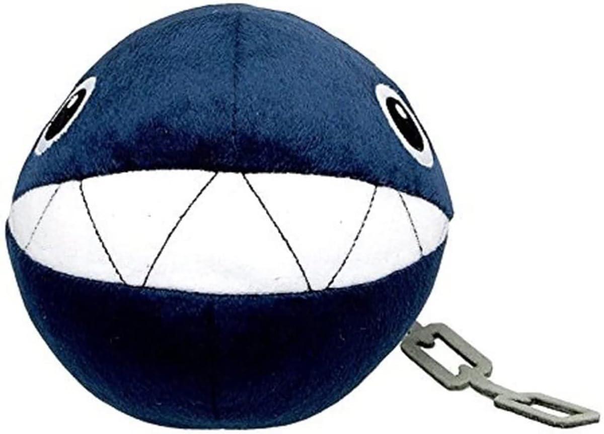Little Buddy Super Mario Chain Chomp 6-Inch Plush - Officially Licensed Soft Toy
