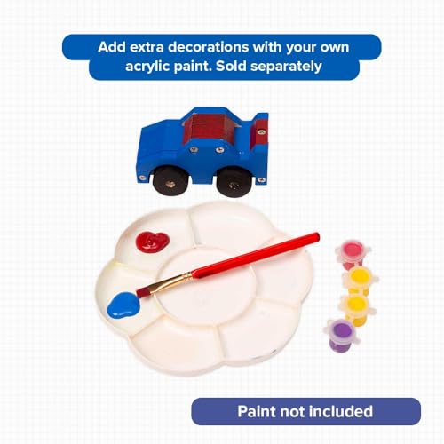 Little Jupiter Monster Truck DIY Wooden Kit – Kids Building Set with Stickers, Ages 4-7