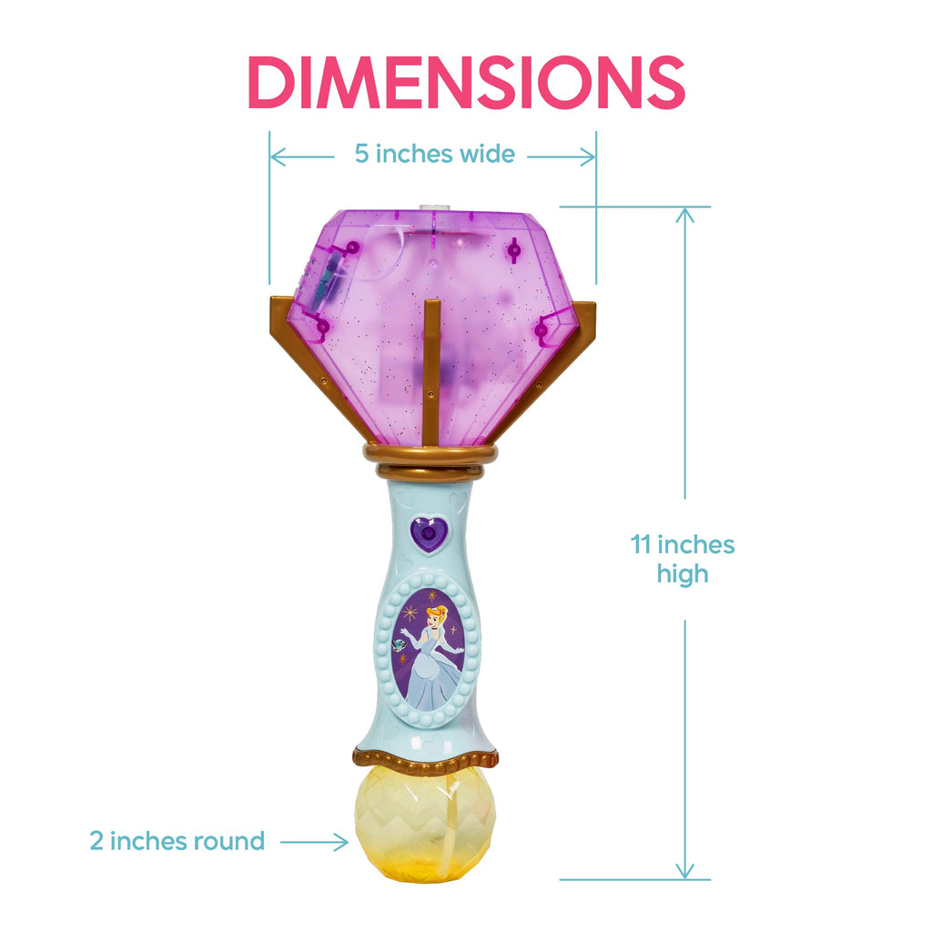 Little Kids Disney Princess Cinderella Light & Sound Bubble Wand with Bubble Solution