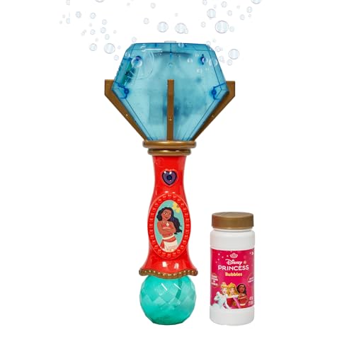 Little Kids Disney Princess Moana Light and Sound Musical Bubble Wand with Bubble Solution