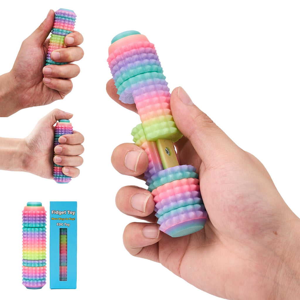 Little Ouchies Fidget Toy - All-in-One Spinner, Ratchet, Clicker, Slider, Pain Stim, Glow in the Dark for Adults ADHD Stress Relief