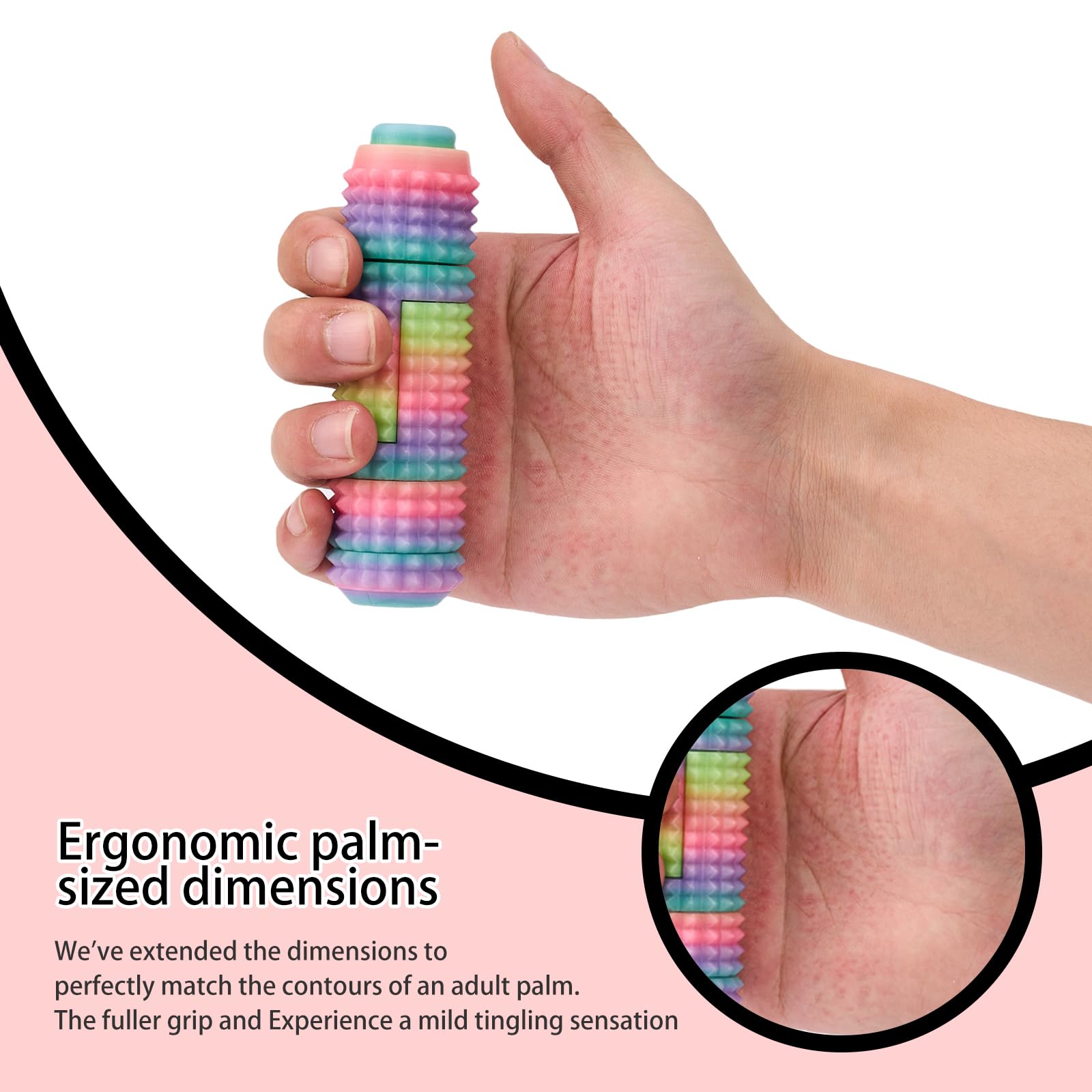 Little Ouchies Fidget Toy - All-in-One Spinner, Ratchet, Clicker, Slider, Pain Stim, Glow in the Dark for Adults ADHD Stress Relief