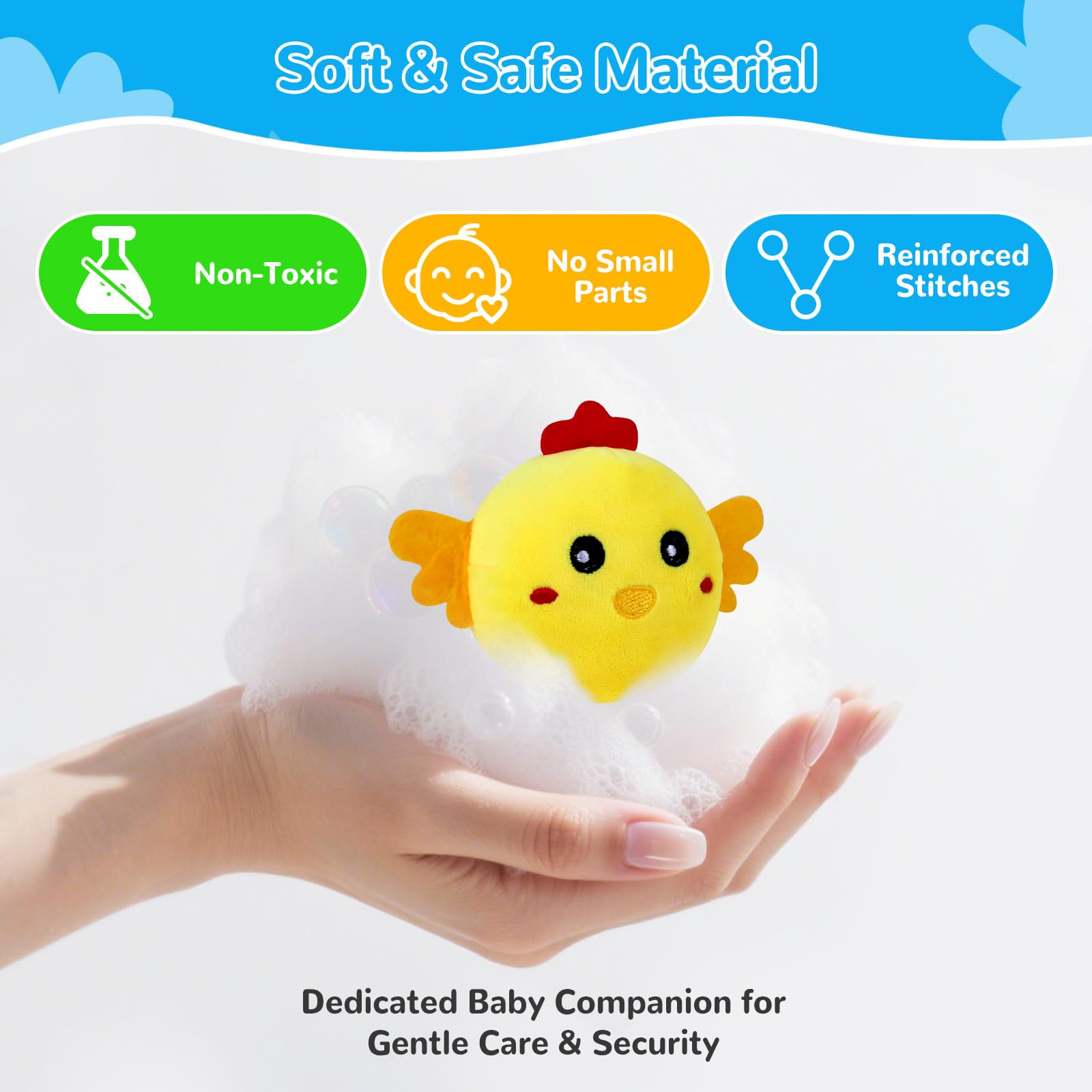 Little People Farm Sensory Toy Set for Infants 0-12 Months – Soft Barn with 6 Plush Animals, Crinkle, Rattle, Squeaker, Mirror – Montessori Learning, Gift for Baby