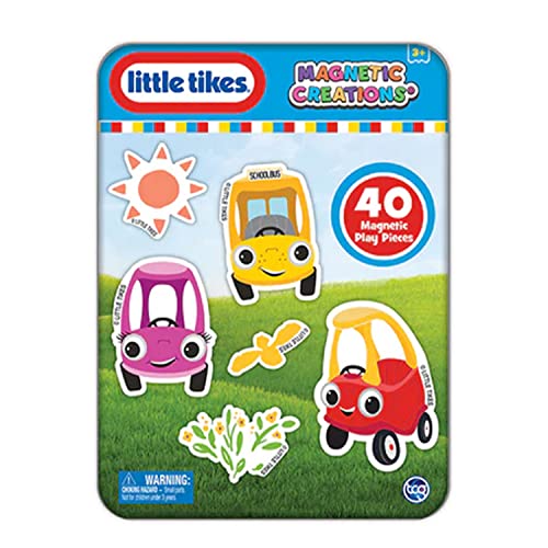 Little Tikes Magnetic Creations Dress Up Play Set – 40 Mix & Match Magnets in Portable Storage Tin for Kids 3-10