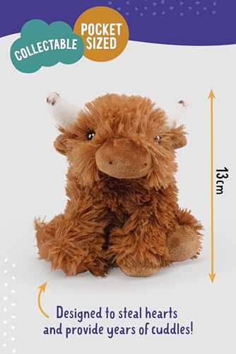 Living Nature Little Highland Cow Plush Toy – 5-Inch Eco-Friendly Stuffed Animal from Recycled Bottles
