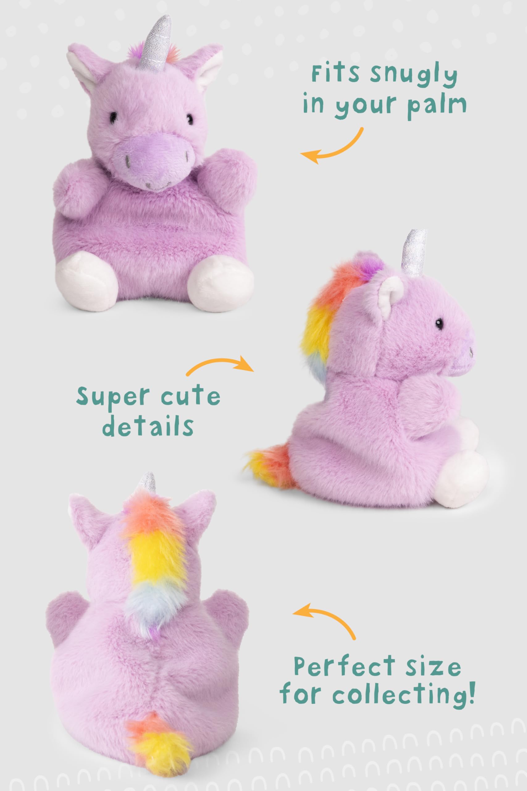 Living Nature Little Snugglies Purple Unicorn Plush Toy - Mini Collectible Stuffed Animal