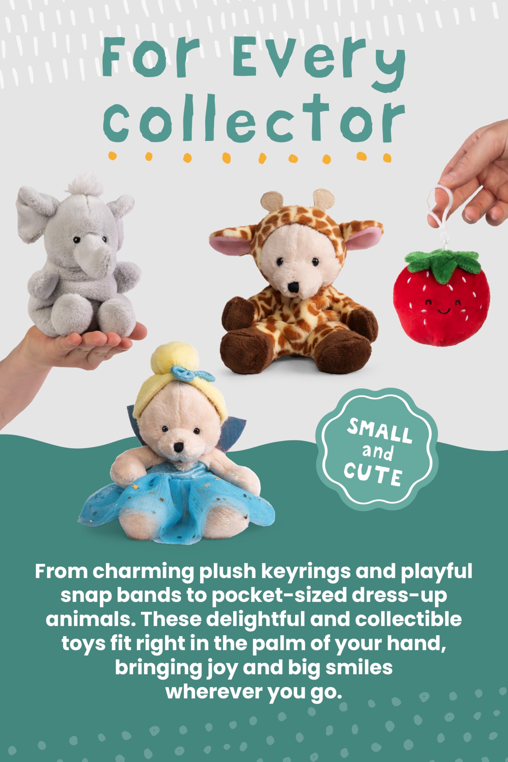 Living Nature Little Snugglies White Unicorn Plush Toy – Soft, Collectible Mini Stuffed Animal Made with Recycled Materials
