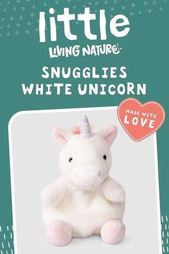 Living Nature Little Snugglies White Unicorn Plush Toy – Soft, Collectible Mini Stuffed Animal Made with Recycled Materials