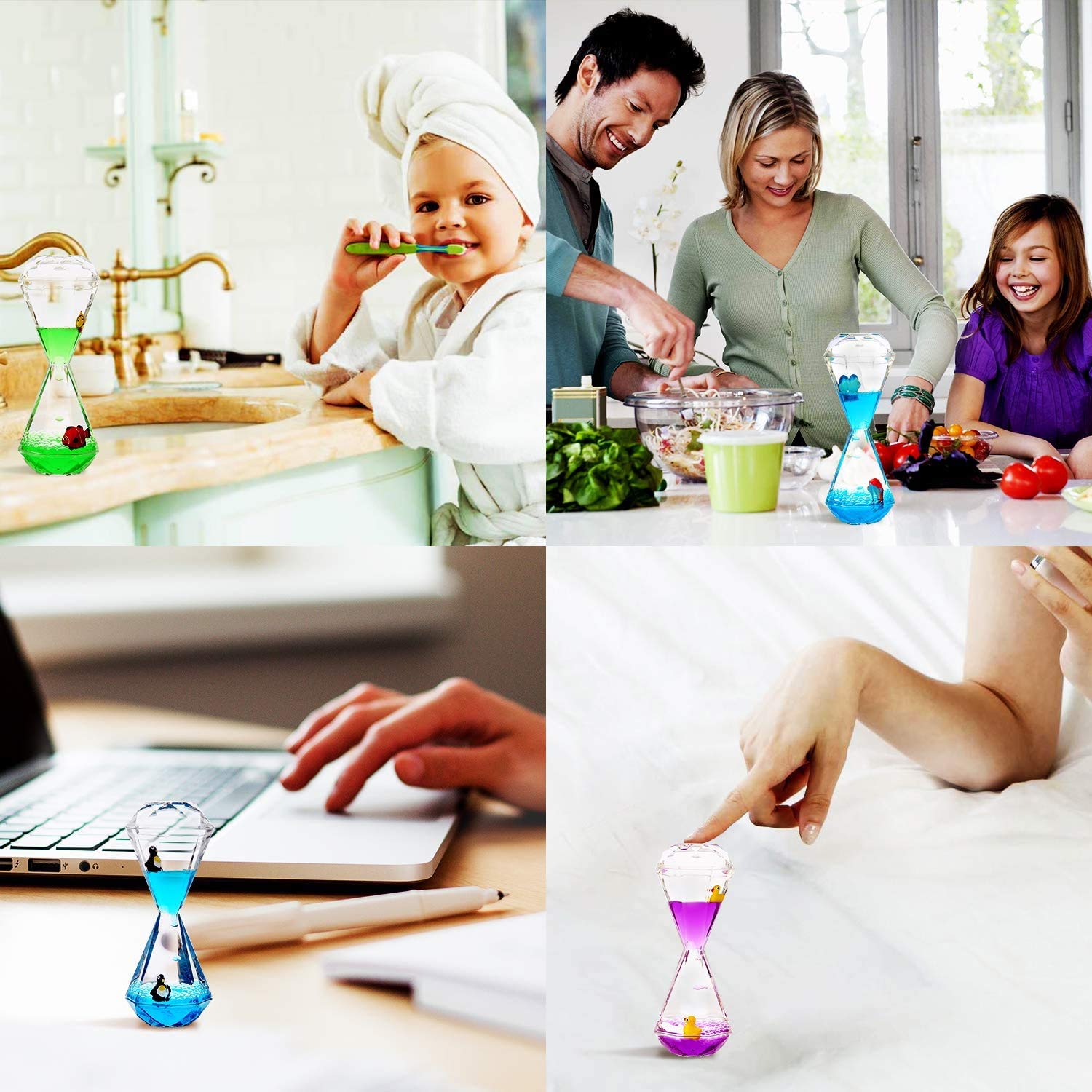 LIVOND 3-Pack Calming Sensory Toys - Liquid Motion Bubbler Timers for Kids with Autism, ADHD, Anxiety - Style #3