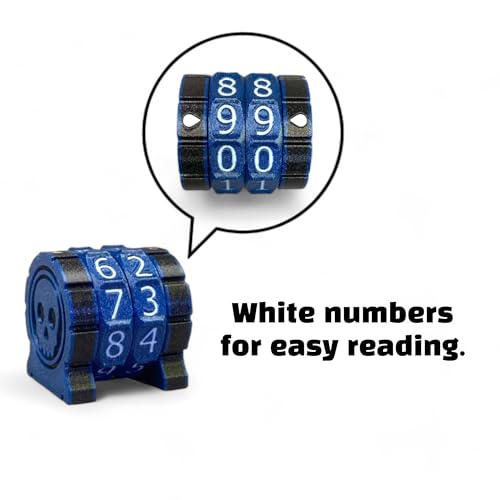 Lixusia Life Counter Health Tracker – Two Gray Wheels with White Numbers, Skull Symbol, for MTG and TTRPGs