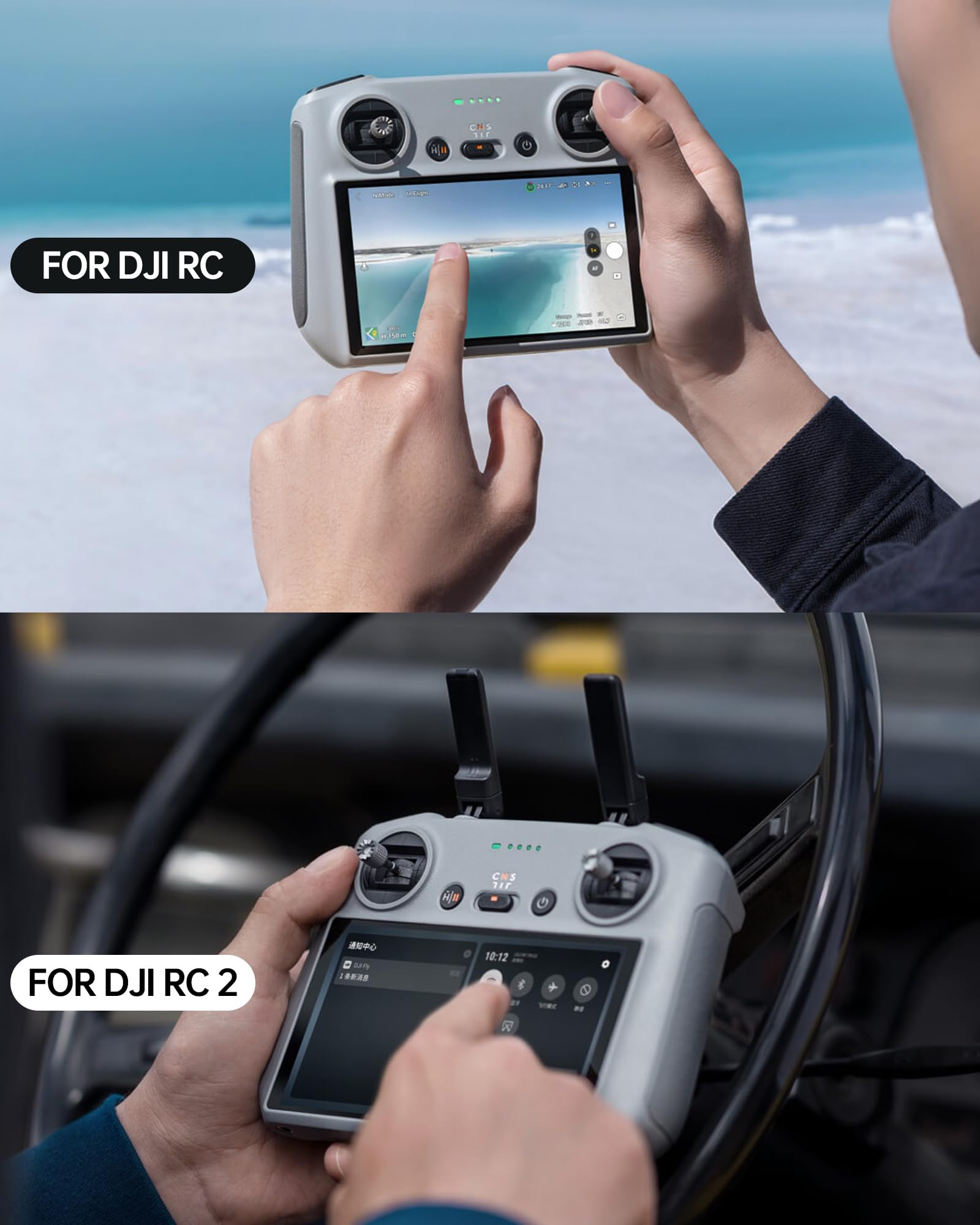 LKTOP 3 Pairs Joystick Sticks for DJI RC/RC2 – Aerospace Aluminum Replacement for Mini 3, Air 3, Mavic 3 & More