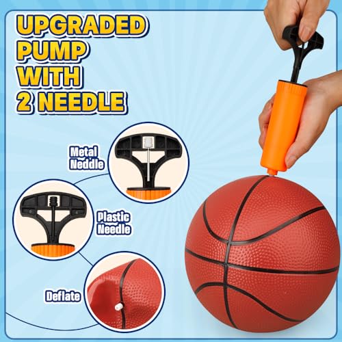LNCOJOLM 9.8-Inch Waterproof PVC Basketball for Pool, Trampoline, and Indoor/Outdoor Play – Soft, Anti-Slip, Size 7