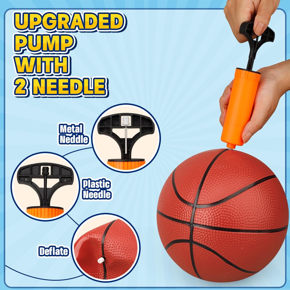 LNCOJOLM 9.8-Inch Waterproof PVC Basketball for Pool, Trampoline, and Indoor/Outdoor Play – Soft, Anti-Slip, Size 7