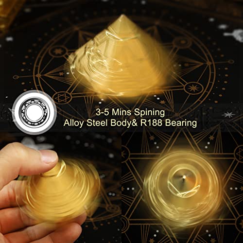 LNCOJOLM Metal Fidget Spinner - Pyramid Egypt Figurine Desk Toy, Stainless Steel R188 Bearing