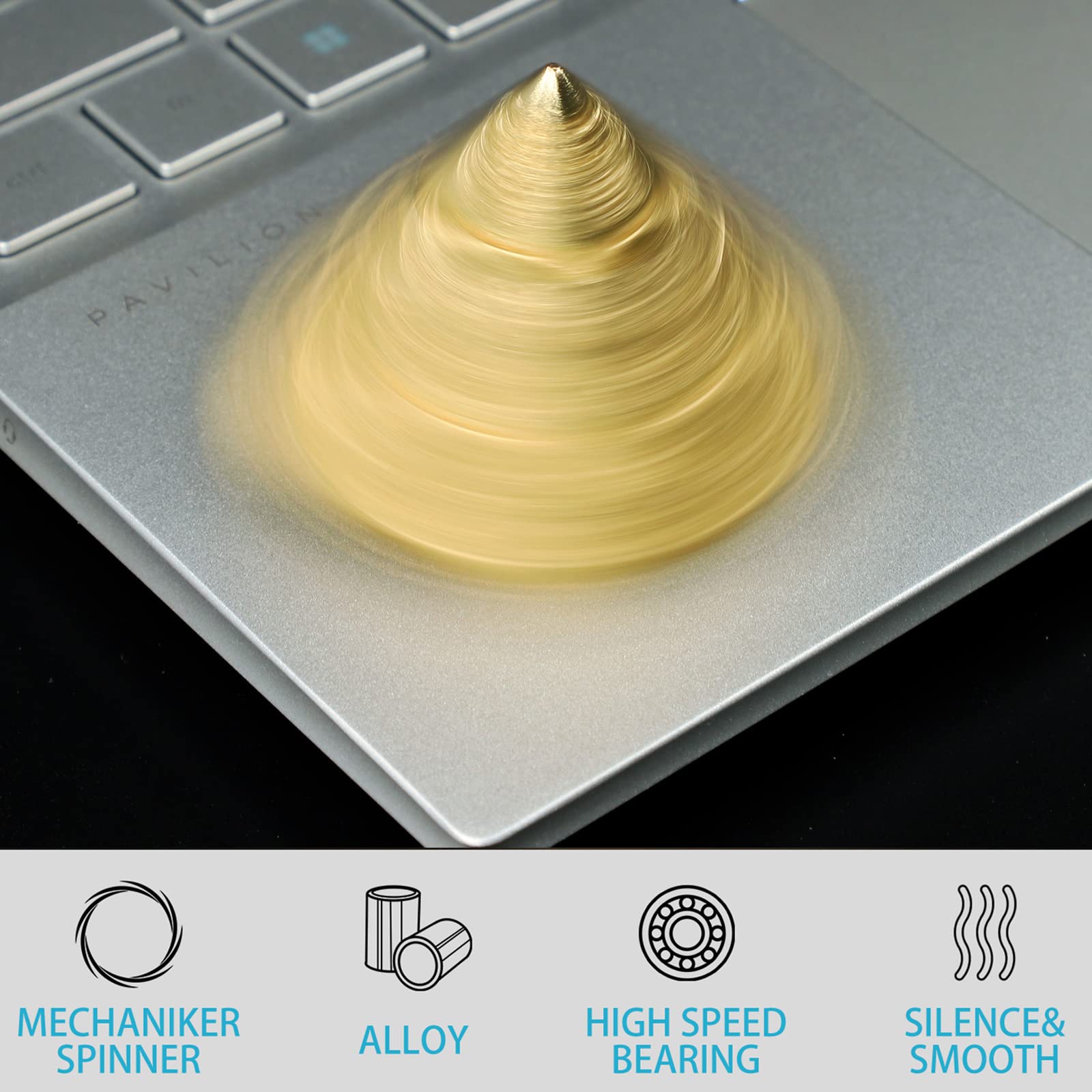 LNCOJOLM Metal Fidget Spinner - Pyramid Egypt Figurine Desk Toy, Stainless Steel R188 Bearing