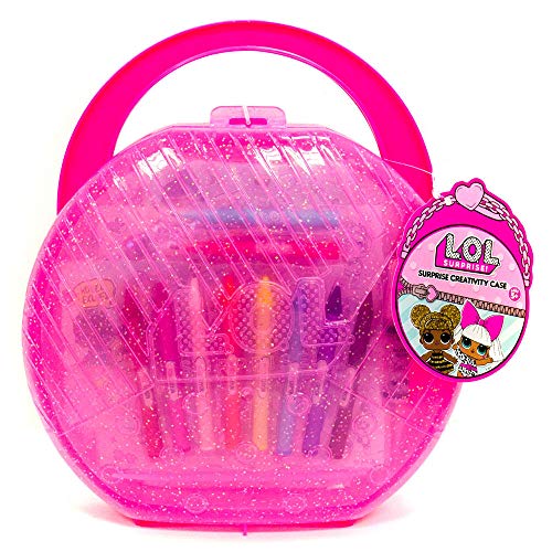 L.O.L. Surprise! Creativity Case – Hot Pink Travel Art Kit with Dolls, Stickers, and Scratch Art