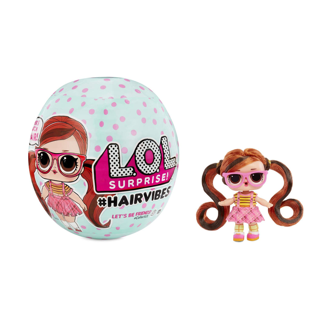 L.O.L. Surprise! Hairvibes Doll – 15 Surprises with Real Hair Wig Pieces & Color Change