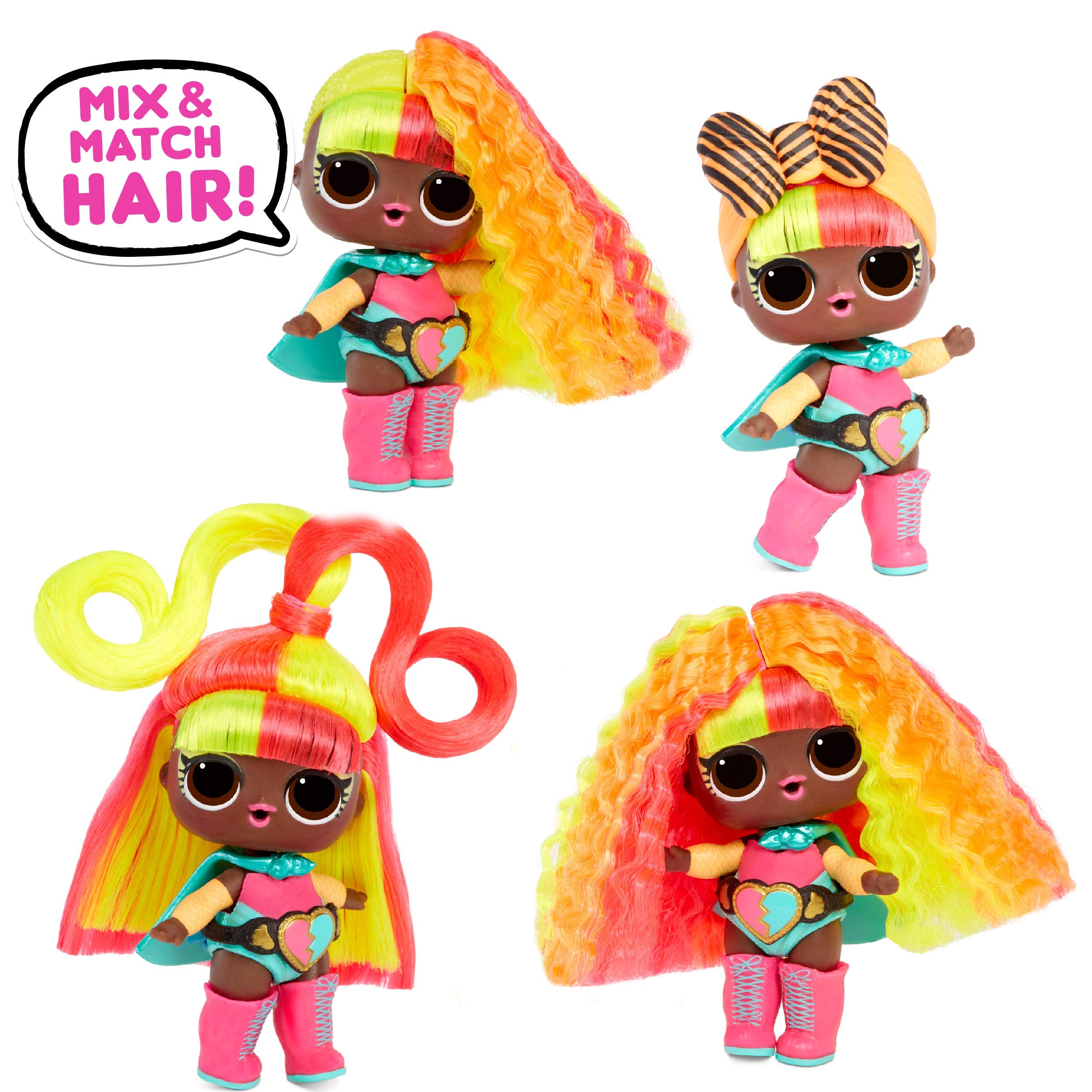 L.O.L. Surprise! Hairvibes Doll – 15 Surprises with Real Hair Wig Pieces & Color Change