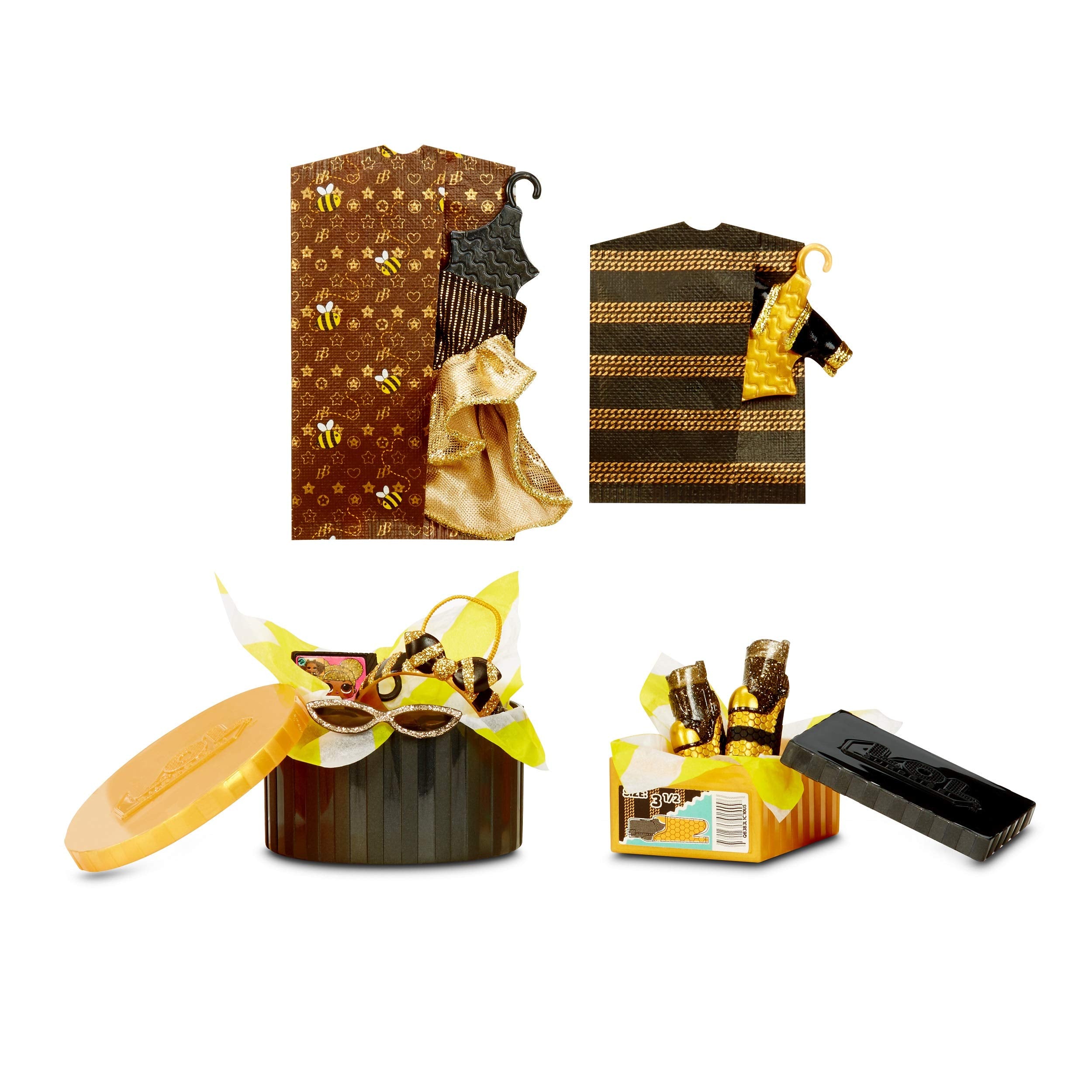 L.O.L. Surprise! JK Queen Bee Mini Fashion Doll - 15 Surprises, Real Hair & Fashion