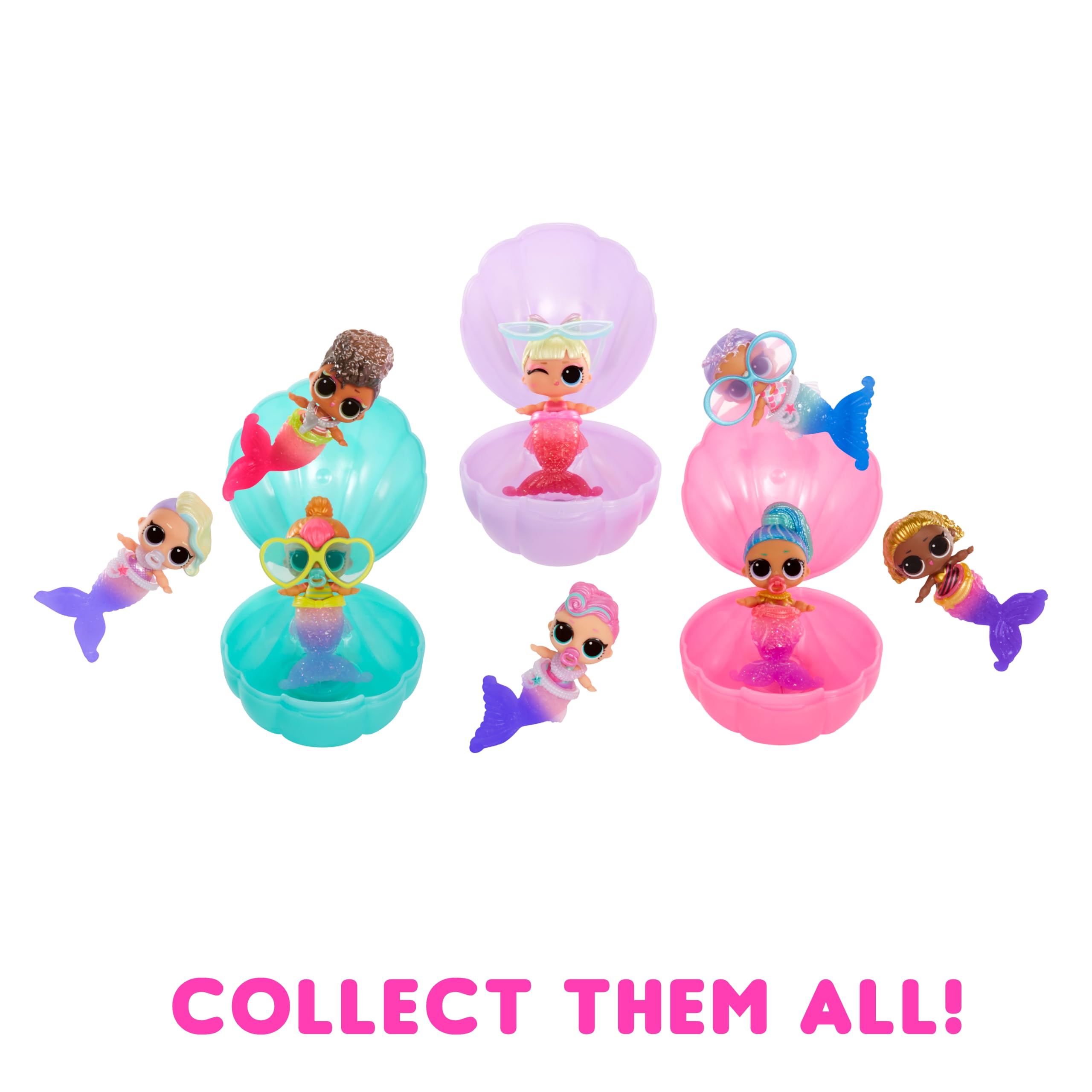 L.O.L. Surprise Mermaids Baby Sisters 8-Pack with Color-Change Tails and Accessories