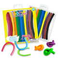 Loopy Hues Bendable Crayons, 12 Pack - 3D Number & Letter Shapes, Non-Toxic, No Sharpening Needed