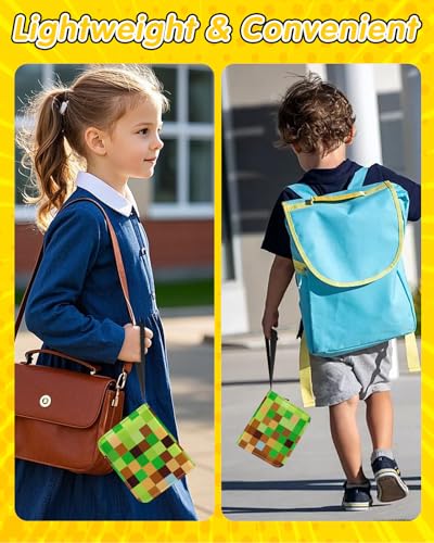 Lotadilo Mini 1-Pocket Card Binder – Holds 80 Cards, Green Checkered, Lightweight & Portable for Sports & Game Cards