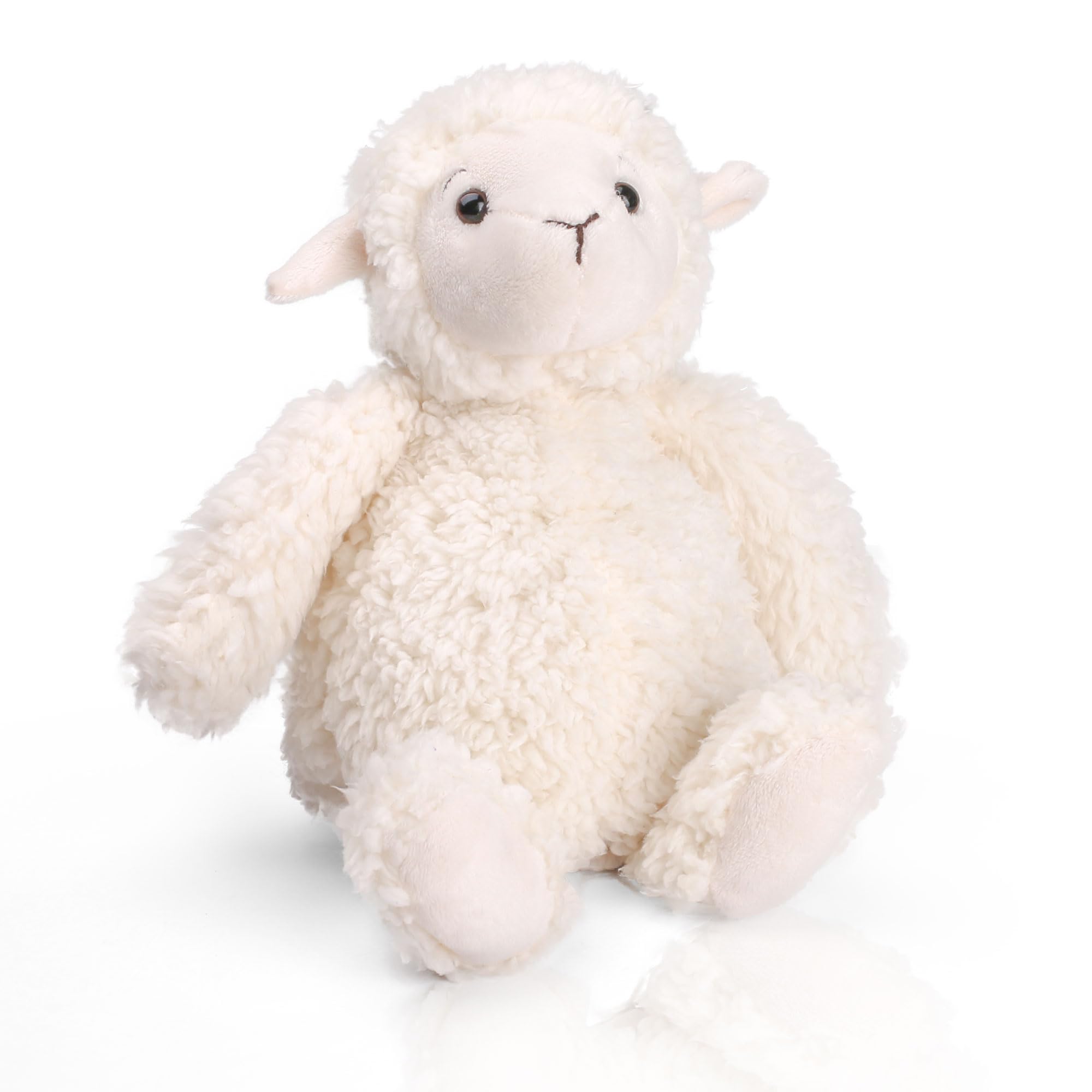 LotFancy 12-Inch Lamb Stuffed Animal - Soft Cuddly Plush with Eco-Friendly Filling, Safe for Kids